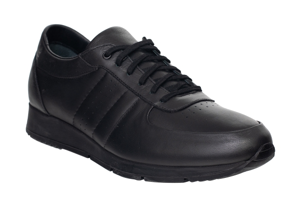 JS08 Black Man Sport Shoe Models, Genuine Leather Man Sport Shoes