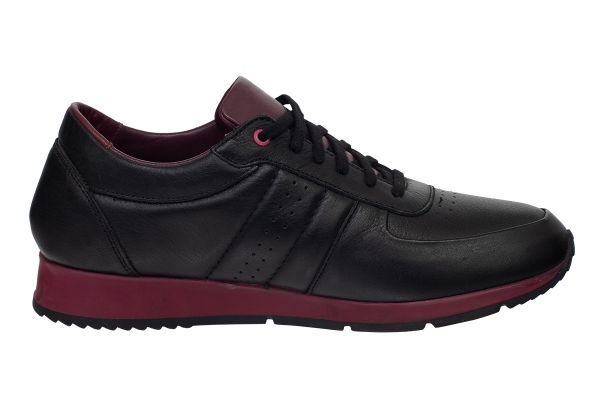 JS08 Black - Bordo Man Sport Shoe Models, Genuine Leather Man Sport Shoes