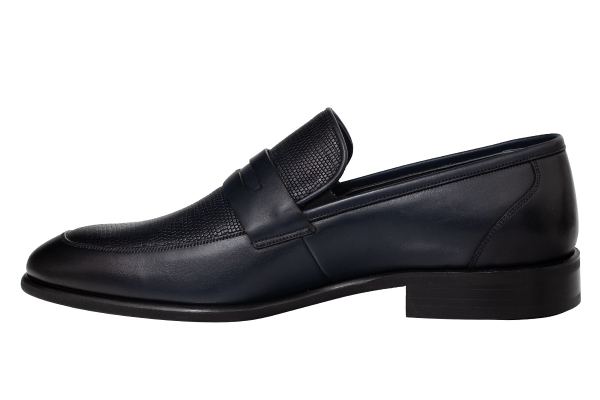 J0217 Lzr Navy Blue Man Classic Shoe Models, Genuine Leather Man Classic Shoes