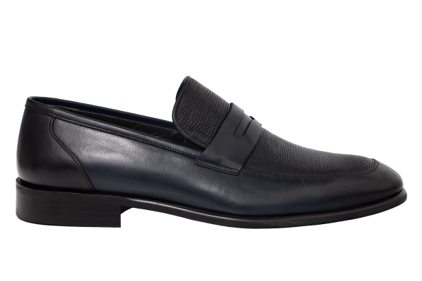 J0217 Lzr Navy Blue Man Classic Shoe Models, Genuine Leather Man Classic Shoes