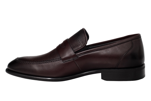 J0217 Bordo Antic Man Classic Shoe Models, Genuine Leather Man Classic Shoes