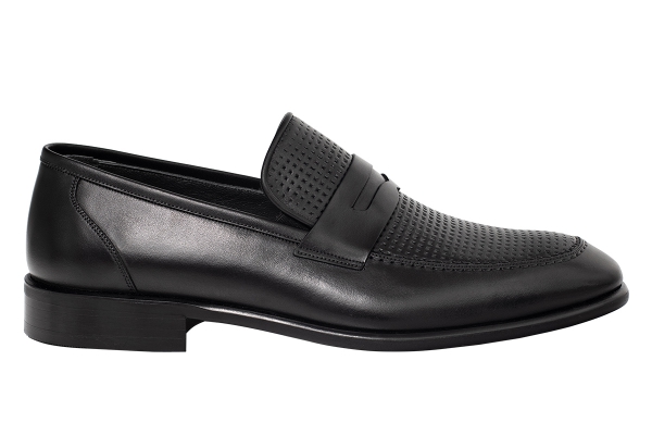 J0218 Black Antic Man Classic Shoe Models, Genuine Leather Man Classic Shoes