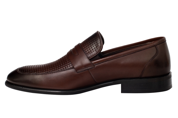 J0218 Brown Man Classic Shoe Models, Genuine Leather Man Classic Shoes