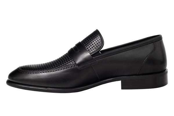 J0218 Black Antic Man Classic Shoe Models, Genuine Leather Man Classic Shoes