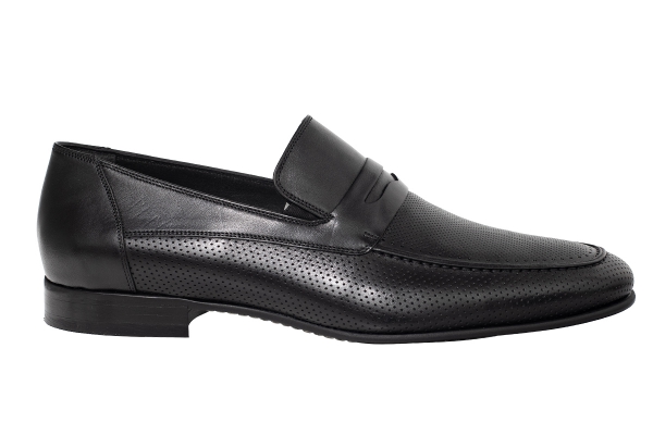 J1407 Black Antic Man Classic Shoe Models, Genuine Leather Man Classic Shoes