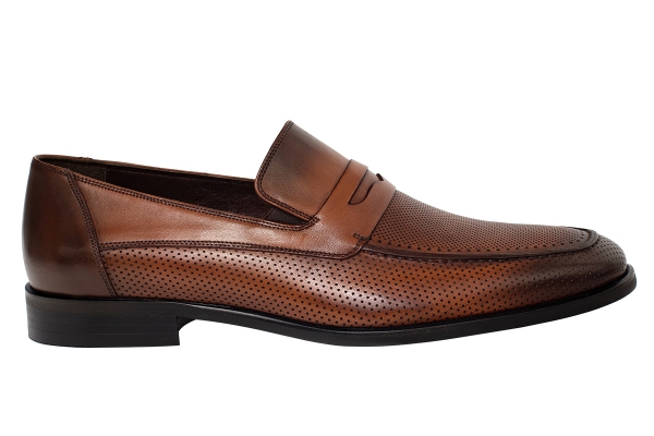 J1407 Tan Antic Man Classic Shoe Models, Genuine Leather Man Classic Shoes