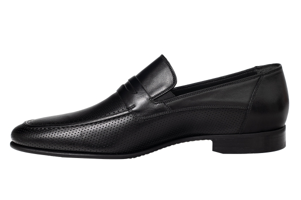 J1407 Black Antic Man Classic Shoe Models, Genuine Leather Man Classic Shoes