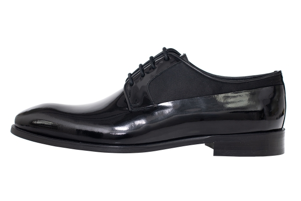 J9707 Black Patent Satin Man Classic Shoe Models, Genuine Leather Man Classic Shoes
