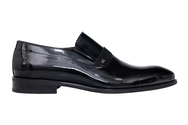 J9708 Black Patent Satin Man Classic Shoe Models, Genuine Leather Man Classic Shoes