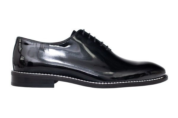 J9711 Black Patent Man Classic Shoe Models, Genuine Leather Man Classic Shoes