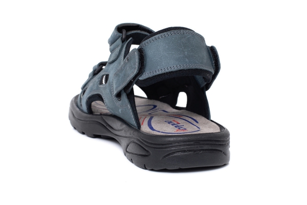 J1405 Nubuck Grey Man Sandals Slippers Models, Genuine Leather Man Sandals Slippers Collection