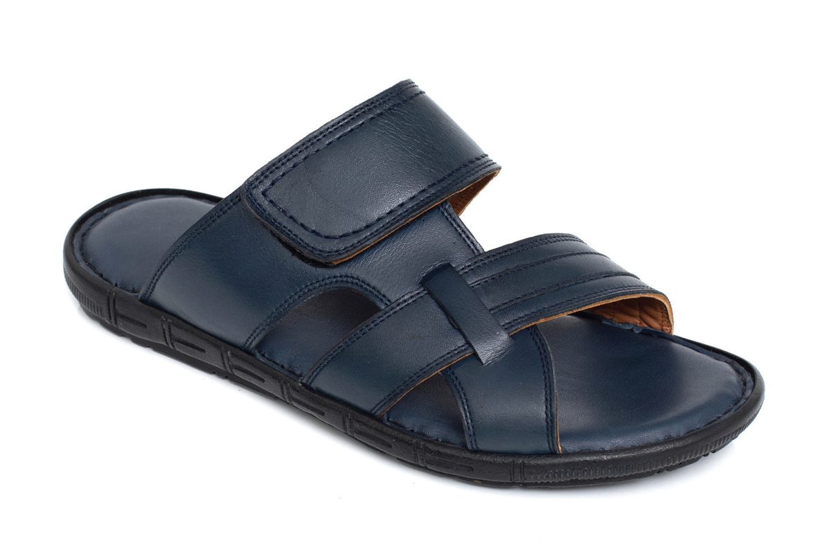 Diegos® Men's Navy Blue Spanish Avarcas Leather Sandals - Etsy Denmark
