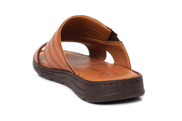 J1638 Taba Erkek Sandalet ve Terlik Modelleri, Deri Erkek Sandalet ve Terlik Koleksiyonu