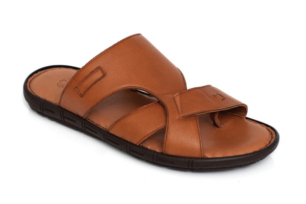 J1921 Tan Man Sandals Slippers Models, Genuine Leather Man Sandals Slippers Collection