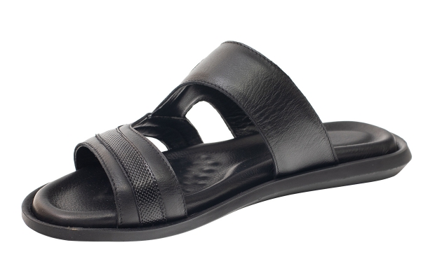 J2108 Black - Rgn Black موديلات شباشب وصنادل رجالي, مجموعة شباشب وصنادل رجالي جلديه 2