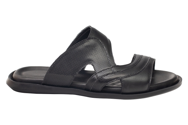 J2108 Black - Rgn Black موديلات شباشب وصنادل رجالي, مجموعة شباشب وصنادل رجالي جلديه 2