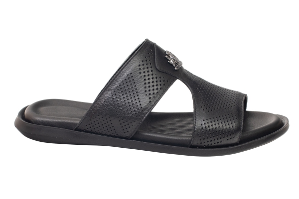 J2111 Black Man Sandals Slippers Models, Genuine Leather Man Sandals Slippers Collection 2