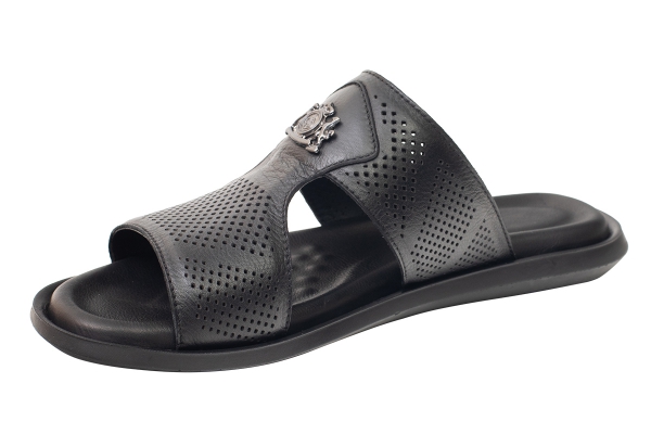 J2111 Black Man Sandals Slippers Models, Genuine Leather Man Sandals Slippers Collection 2