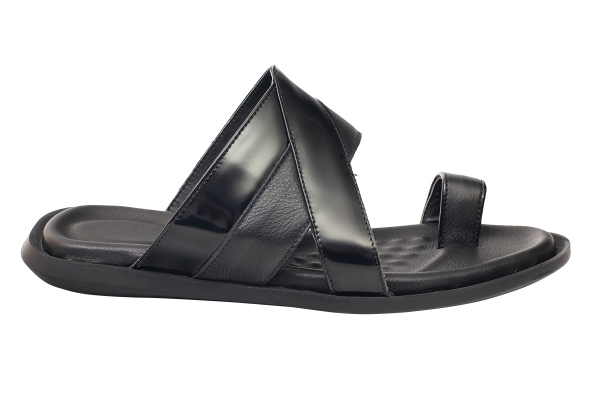 J2113 Black - Rgn Black موديلات شباشب وصنادل رجالي, مجموعة شباشب وصنادل رجالي جلديه 2