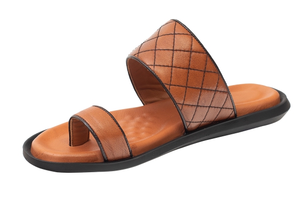 J2114 Taba Erkek Sandalet ve Terlik Modelleri, Deri Erkek Sandalet ve Terlik Koleksiyonu 2