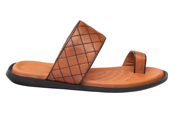 J2114 Taba Erkek Sandalet ve Terlik Modelleri, Deri Erkek Sandalet ve Terlik Koleksiyonu 2