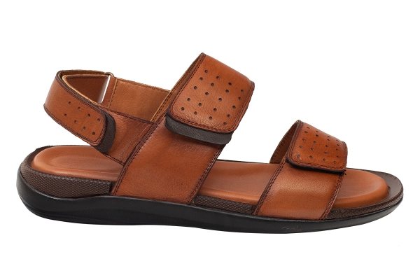 J2120 Taba - Kahverengi Erkek Sandalet ve Terlik Modelleri, Deri Erkek Sandalet ve Terlik Koleksiyonu 2