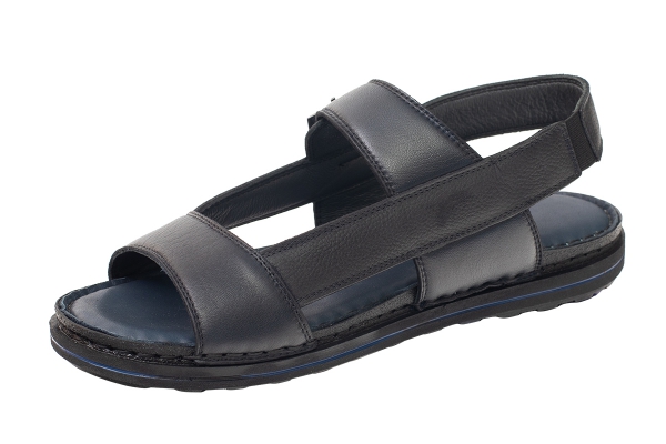 J2121 Lacivert - Nubuk Lacivert Erkek Sandalet ve Terlik Modelleri, Deri Erkek Sandalet ve Terlik Koleksiyonu 2