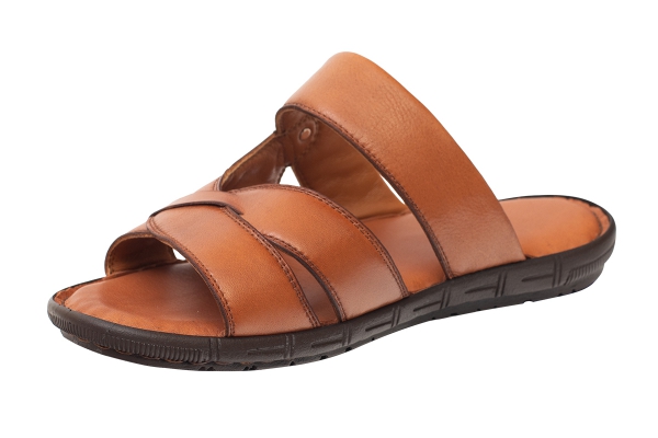 J2122 Taba Erkek Sandalet ve Terlik Modelleri, Deri Erkek Sandalet ve Terlik Koleksiyonu 2