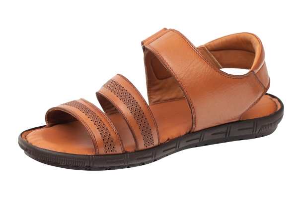 J2123 Taba Erkek Sandalet ve Terlik Modelleri, Deri Erkek Sandalet ve Terlik Koleksiyonu 2