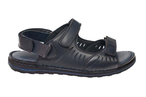 J2129 Siyah Erkek Sandalet ve Terlik Modelleri, Deri Erkek Sandalet ve Terlik Koleksiyonu 2