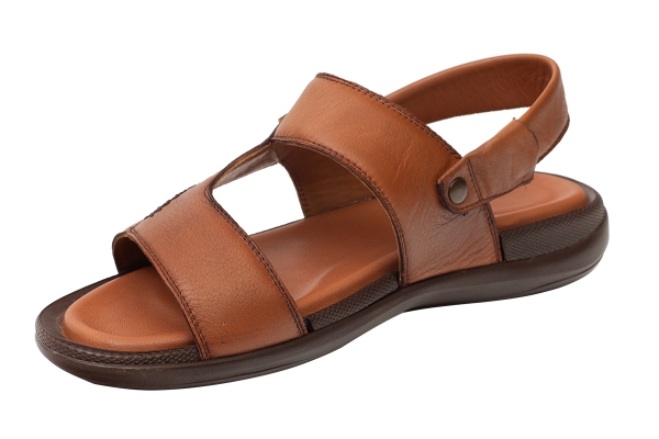 J2130 Taba Erkek Sandalet ve Terlik Modelleri, Deri Erkek Sandalet ve Terlik Koleksiyonu 2