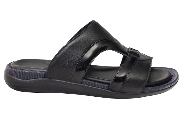 J2135 Black - Rgn Black موديلات شباشب وصنادل رجالي, مجموعة شباشب وصنادل رجالي جلديه 2