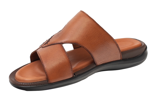 J2137 Taba Erkek Sandalet ve Terlik Modelleri, Deri Erkek Sandalet ve Terlik Koleksiyonu 2