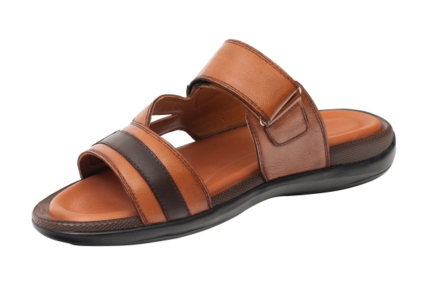 J2140 Taba - Kahverengi Erkek Sandalet ve Terlik Modelleri, Deri Erkek Sandalet ve Terlik Koleksiyonu 2