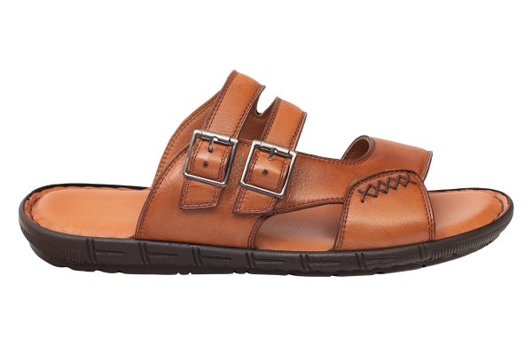 J2165 Taba Erkek Sandalet ve Terlik Modelleri, Deri Erkek Sandalet ve Terlik Koleksiyonu 2