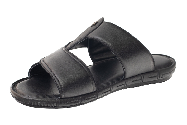 J2170 Siyah - Nubuk Siyah Erkek Sandalet ve Terlik Modelleri, Deri Erkek Sandalet ve Terlik Koleksiyonu 2