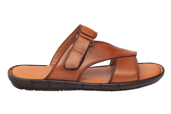 J2187 Taba Erkek Sandalet ve Terlik Modelleri, Deri Erkek Sandalet ve Terlik Koleksiyonu 2