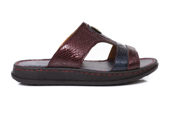 J2003 Rgn P Bordo - Rgn P Lacivert Erkek Sandalet ve Terlik Modelleri, Deri Erkek Sandalet ve Terlik Koleksiyonu