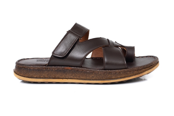 J2006 Brown Man Sandals Slippers Models, Genuine Leather Man Sandals Slippers Collection
