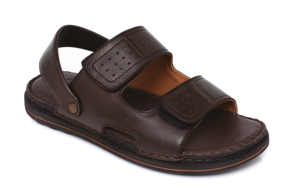 J2025 Kahverengi Erkek Sandalet ve Terlik Modelleri, Deri Erkek Sandalet ve Terlik Koleksiyonu