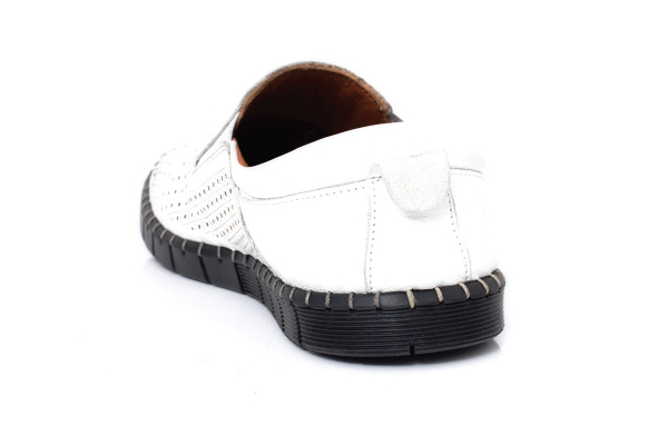 J2061 Белый Модели мужских сандалей и шлепанцев, Коллекция кожаных мужских сандалей и шлепанцев