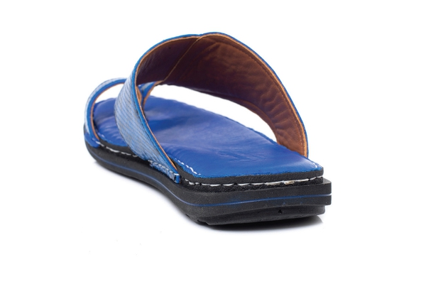 J2083 Snk N Blue - Blue Man Sandals Slippers Models, Genuine Leather Man Sandals Slippers Collection