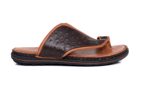J2083 Oth P Brown - Tan Man Sandals Slippers Models, Genuine Leather Man Sandals Slippers Collection