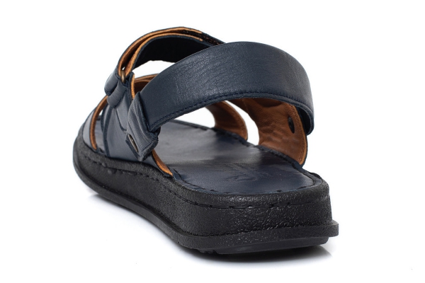 J2094 Navy Blue Man Sandals Slippers Models, Genuine Leather Man Sandals Slippers Collection