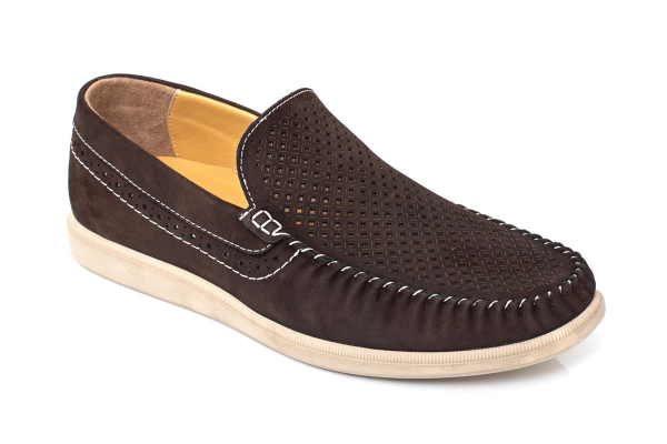 J308 Нубук Коричневый Модели мужской обуви, Коллекция мужской обуви из натуральной кожи