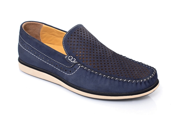J308 Нубук Синий Модели мужской обуви, Коллекция мужской обуви из натуральной кожи
