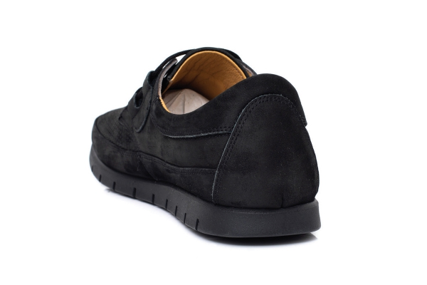 J711 Нубук Черный Модели мужской обуви, Коллекция мужской обуви из натуральной кожи