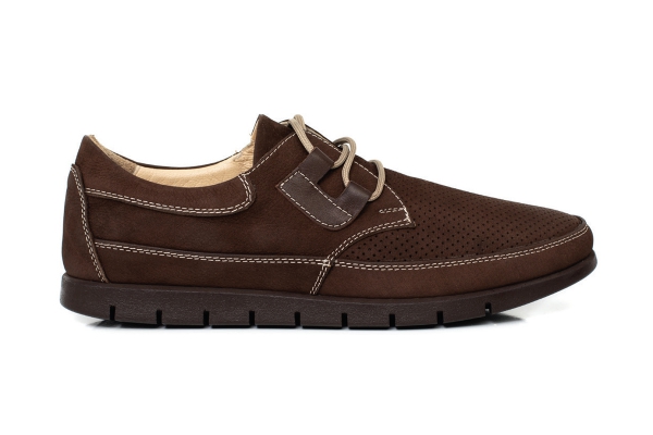 J711 Nubuck Brown Man Shoe Models, Genuine Leather Man Shoes Collection