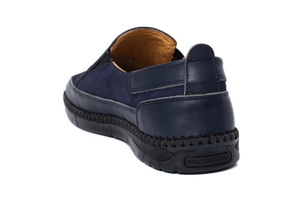 J800 Нубук Т.синий-Синий Модели мужской обуви, Коллекция мужской обуви из натуральной кожи