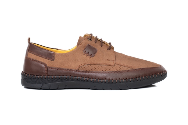 J801 Нубук Песочный Модели мужской обуви, Коллекция мужской обуви из натуральной кожи